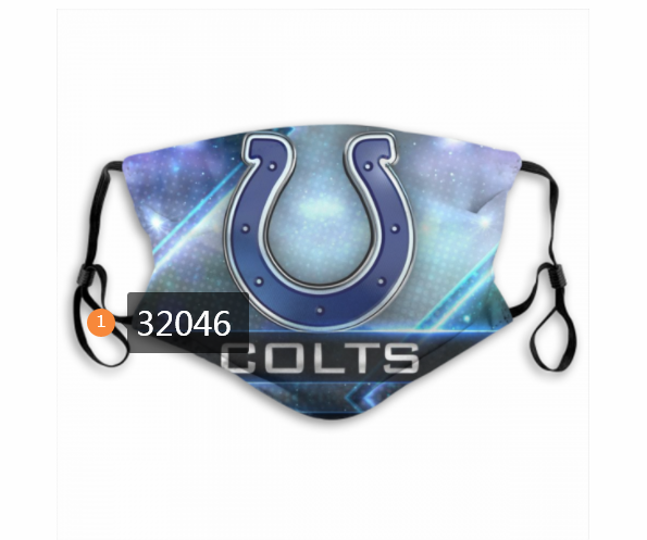 NFL 2020 Indianapolis Colts 124 Dust mask with filter->nfl dust mask->Sports Accessory